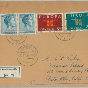 70023 - LUXEMBOURG  - POSTAL HISTORY - Registered COVER to the USA 1964 - EUROPA