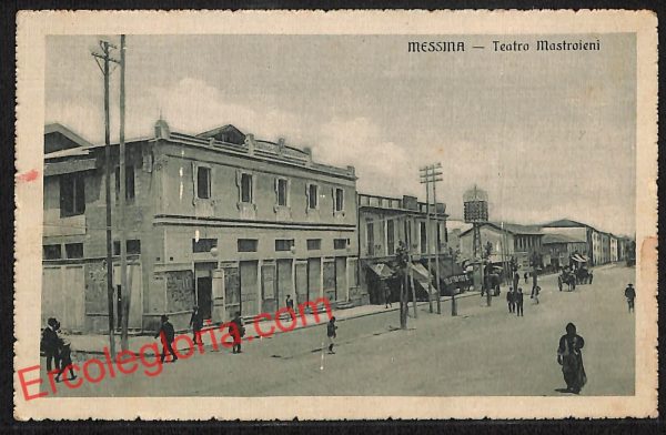 ag8541 - CARTOLINA D'EPOCA - Messina Città - Teatro Mastroieni