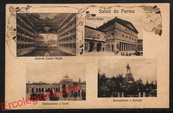 ah5488 - CARTOLINA  D'EPOCA - Parma Città - Monumento a Bottego