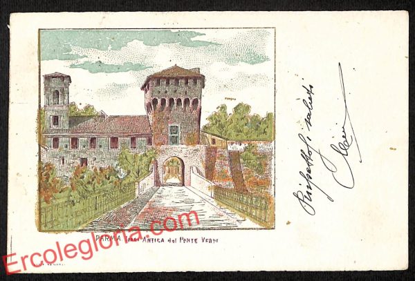 ah5489 - CARTOLINA  D'EPOCA - Parma Città - Torre Antica del Ponte Verdi