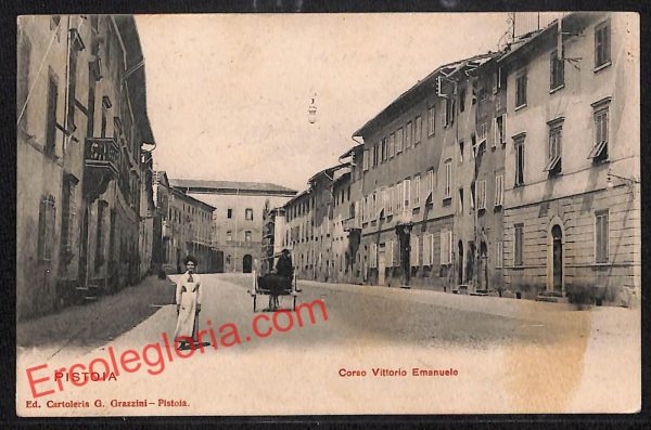 ah7913 - CARTOLINA D'EPOCA - Pistoia Città - Corso Vittorio Emanuele
