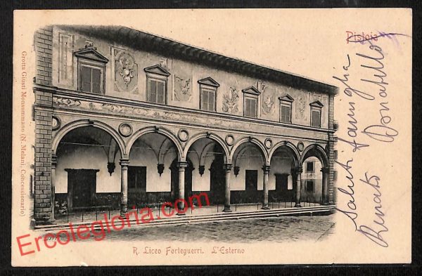 ah7920 - CARTOLINA D'EPOCA - Pistoia Città - R. Liceo Forteguerri