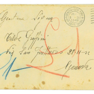 P3791 - ITALIA  1934, LETTERA ANNULLATA A BORDO DEL “CONTE DI SAVOIA”