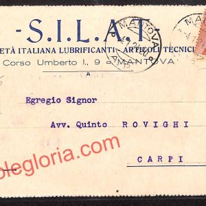 ag7663 - CARTOLINA D'EPOCA - Mantova Città - Società Italiana Lubrificanti