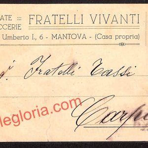 ag7665 - CARTOLINA D'EPOCA - Mantova Città -Fratelli Vivanti