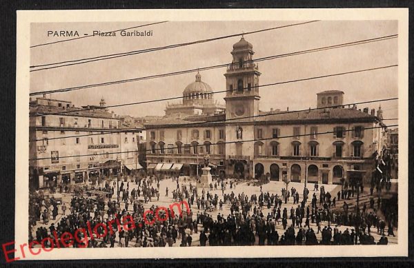 ah5493 - CARTOLINA  D'EPOCA - Parma Città - Piazza Garibaldi