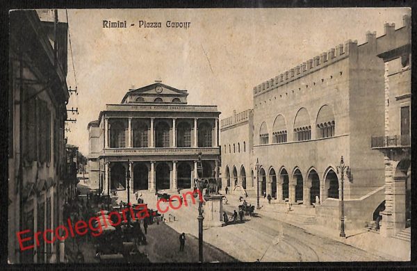ai0655 - CARTOLINA D'EPOCA - Rimini Città - Pizza Cavour