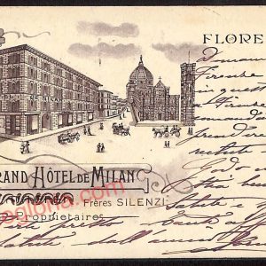 ae7225 - CARTOLINA D'EPOCA - Firenze Città - Grand Hotel de Milan  1906