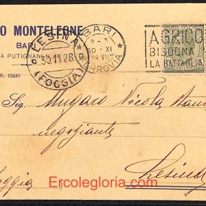 ae0733 - CARTOLINA  D'EPOCA - Bari Città - Pietro Monteleone  1928