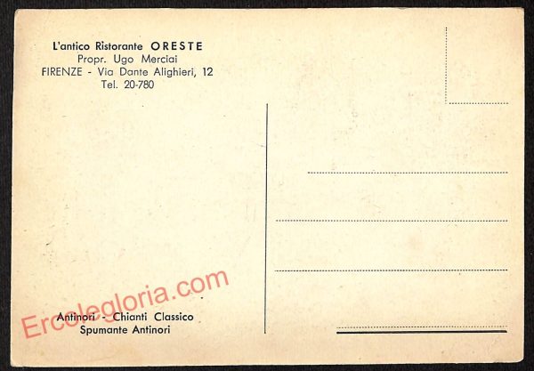 ae7341 - CARTOLINA D'EPOCA - Firenze Città - Ristorante ''Oreste'' - immagine 2