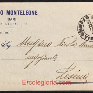 ae0734 - CARTOLINA  D'EPOCA - Bari Città - Pietro Monteleone