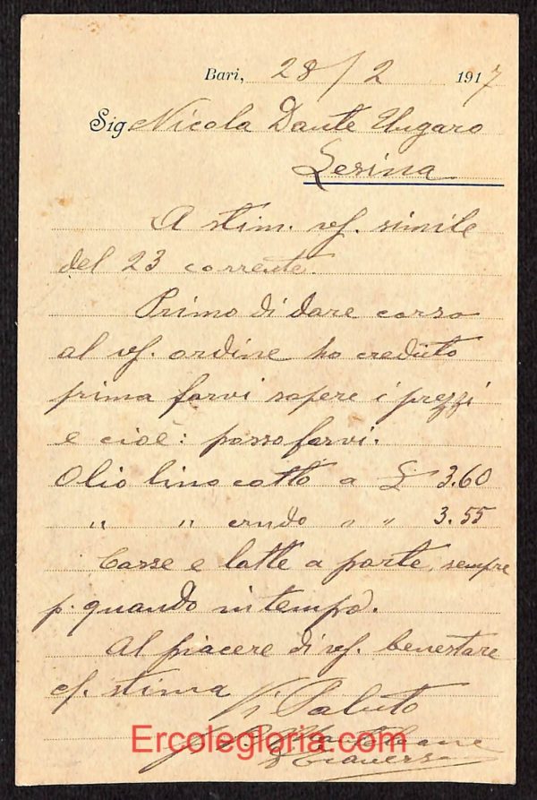 ae0735 - CARTOLINA  D'EPOCA - Bari Città - Pietro Monteleone - immagine 2
