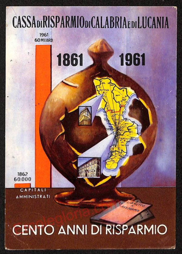 ae5430 - CARTOLINA D'EPOCA - Cosenza Città - Casa di Risparmio di Calabria