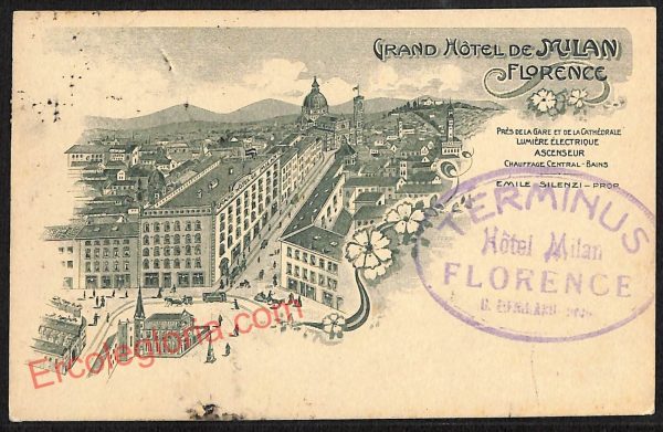ae7343 - CARTOLINA D'EPOCA - Firenze Città - Grand Hotel de Milan
