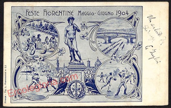 ae7344 - CARTOLINA D'EPOCA - Firenze Città - Feste Fiorentine  1904