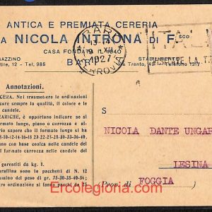 ae0742 - CARTOLINA  D'EPOCA - Bari Città - Nicola Introna   1927