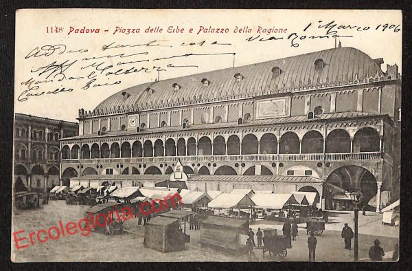 ah4129 - CARTOLINA D'EPOCA - Padova Città - Piazza delle Erbe
