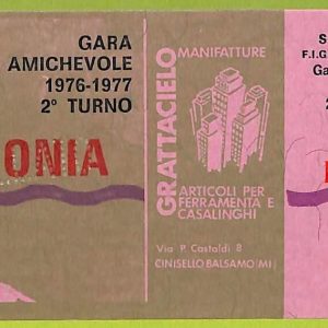 ZA1020   - Vecchio  BIGLIETTO PARTITA  CALCIO -  1976/1977: Napoli