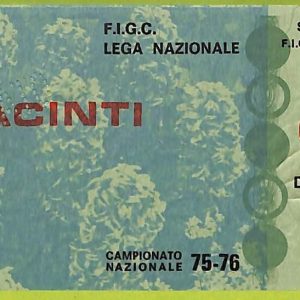 ZA1022   - Vecchio  BIGLIETTO PARTITA  CALCIO -  1975/1976: Napoli