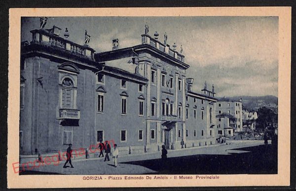 ag1647 - CARTOLINA D'EPOCA - Gorizia Città - Palazzo Edmondo De Amicis