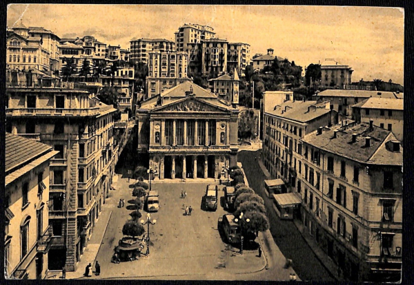 ab6940 -  CARTOLINA  D'EPOCA - Savona Città - Teatro Chiabrera