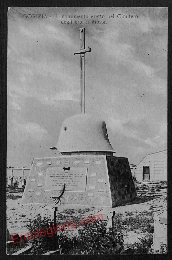 ag1662 CARTOLINA D'EPOCA- Gorizia - Il Monumento nel Cimitero degli eroi a Mossa