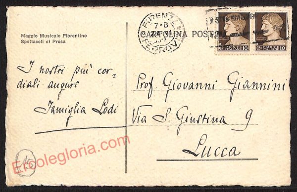 ae7264 - CARTOLINA D'EPOCA - Firenze Città - Rapresentatione di Santa Uliva - immagine 2