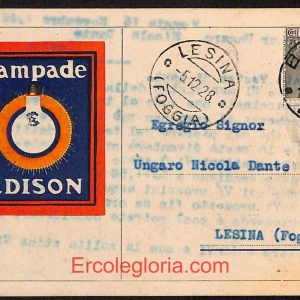 ae0758 - CARTOLINA  D'EPOCA - Bari Città - Magazzini Lampade Edison