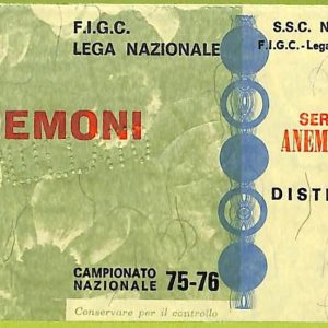 ZA1028   - Vecchio  BIGLIETTO PARTITA  CALCIO -  1975/1976: Napoli