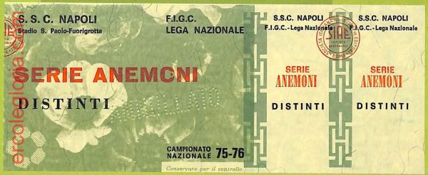 ZA1028   - Vecchio  BIGLIETTO PARTITA  CALCIO -  1975/1976: Napoli - immagine 3