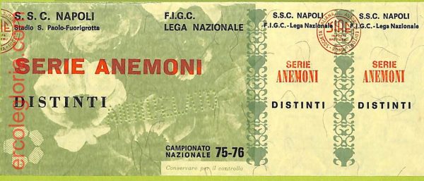 ZA1028   - Vecchio  BIGLIETTO PARTITA  CALCIO -  1975/1976: Napoli - immagine 4