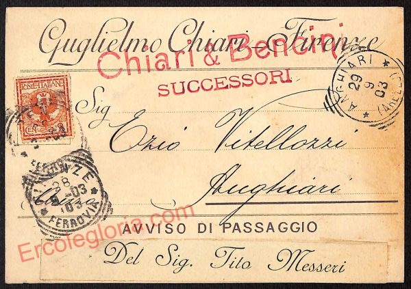 ae7269 - CARTOLINA D'EPOCA - Firenze Città - Guglielmo Chiari  1903 - immagine 2