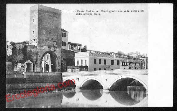 ah4134 - CARTOLINA D'EPOCA - Padova Città - Ponte Molino sul Bacchiglione