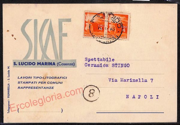 ae5466 - CARTOLINA D'EPOCA - Cosenza Provincia - San Lucido
