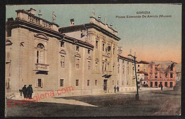 ag1672 - CARTOLINA D'EPOCA - Gorizia Città - Piazza Edmondo De Amicis