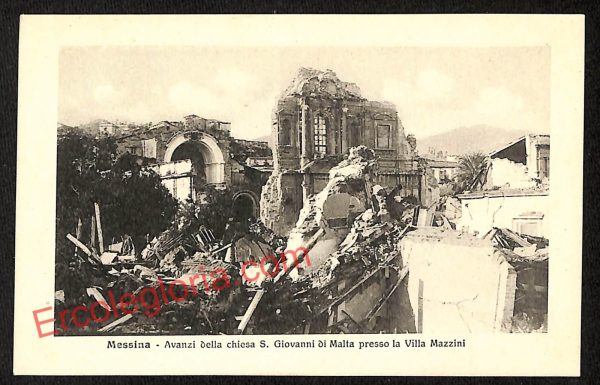 ag8503 - CARTOLINA D'EPOCA - Messina Città - Chiesa San Giovanni di Malta