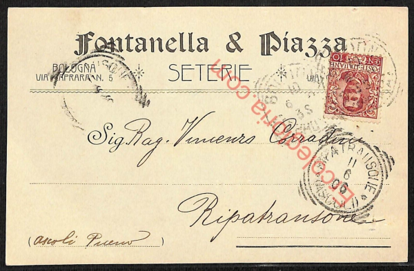 ae2366 - CARTOLINA  D'EPOCA - Bologna Città - Fontanella Piazza  1906