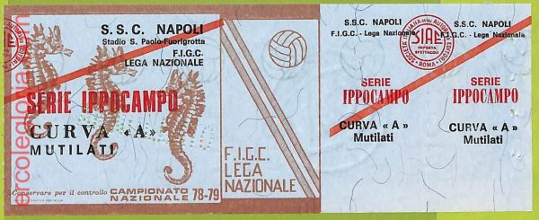 ZA1064 - Vecchio  BIGLIETTO PARTITA  CALCIO -  1978/1979: Napoli - immagine 2