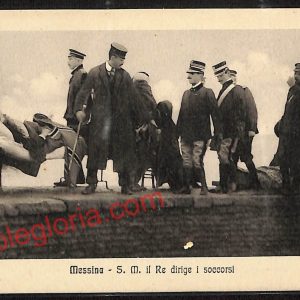 ag8515 - CARTOLINA D'EPOCA - Messina Città -  S. M. il Re dirige i soccorsi