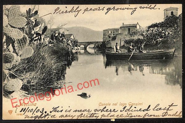 ag8516 - CARTOLINA D'EPOCA - Messina Città - Canale nel Lago Ganzirri