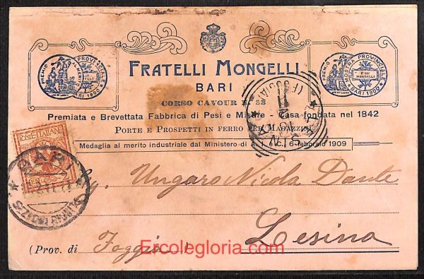 ae0779 - CARTOLINA  D'EPOCA - Bari Città - Fratelli Mongelli