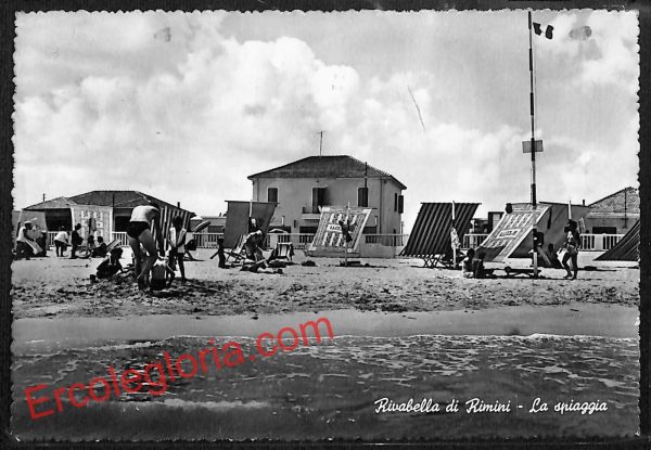 ai0581 - CARTOLINA D'EPOCA - Rimini Città - La Spiaggia
