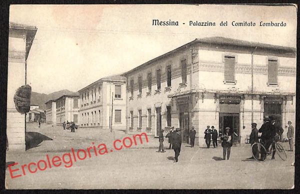 ag8559 - CARTOLINA D'EPOCA - Messina Città - Palazzina del Comitato Lombardo