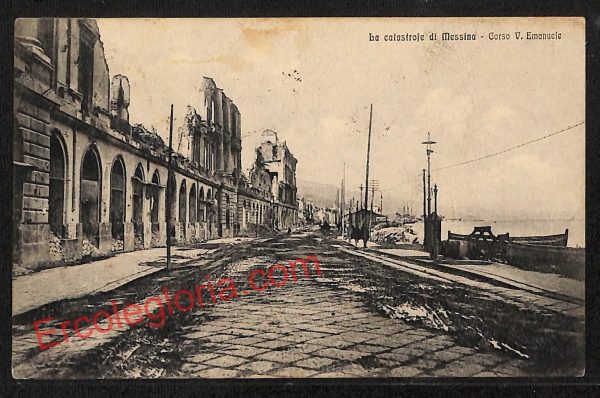 ag8521 - CARTOLINA D'EPOCA - Messina Città - Corso Vittorio Emanuele