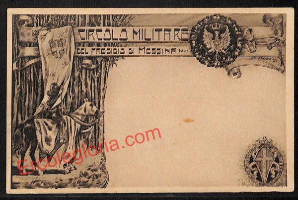 ag8522 - CARTOLINA D'EPOCA - Messina Città - Circolo Militare