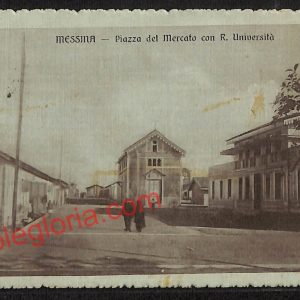 ag8524 - CARTOLINA D'EPOCA - Messina Città - Piazza del Mercato
