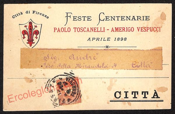 ae7279 - CARTOLINA D'EPOCA - Firenze Città - Paolo Toscanelli - Amerigo Vespucci