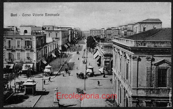 ae0783 - CARTOLINA  D'EPOCA - Bari Città - Corso Vittorio Emanuele  1923