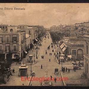 ae0786 - CARTOLINA  D'EPOCA - Bari Città - Corso Vittorio Emanuele  1919