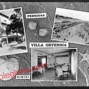 ai0589 - CARTOLINA D'EPOCA - Rimini Città - Pensione Villa Ortensia